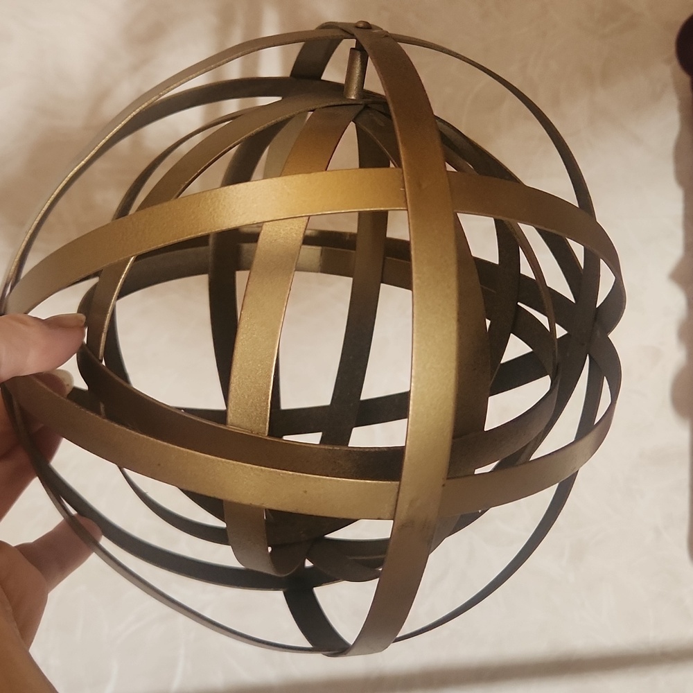 Decorative Metal Sphere 9 Inches - Picture 5 of 6